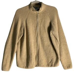 Indigenous Designs M Organic Cotton Alpaca Full Zip Sweater Neutral‎ Sustainable